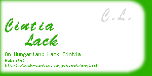 cintia lack business card